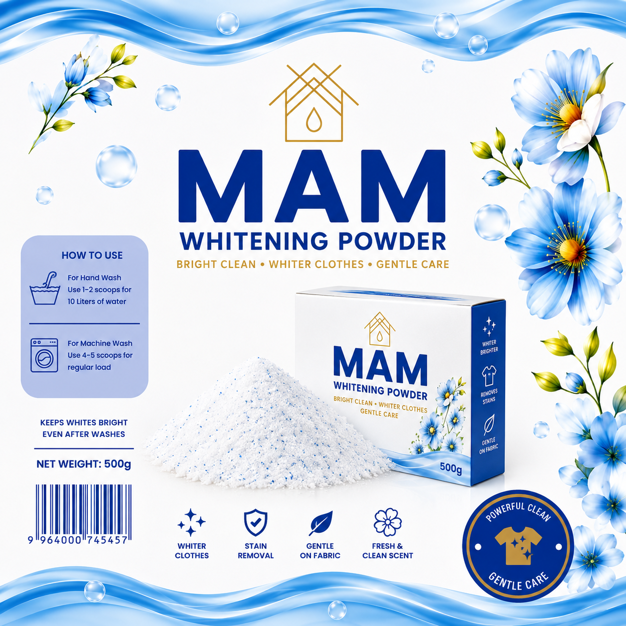 MAM Fabric Whitener & Bleach Powder
